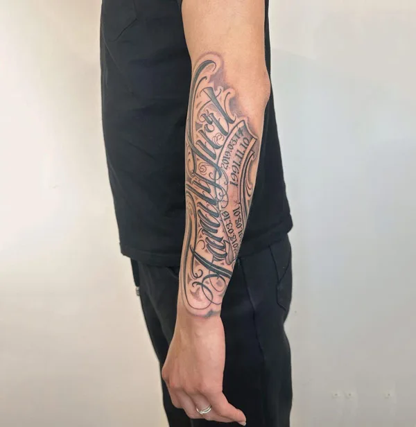 Chicano Tattoo Lettering 1