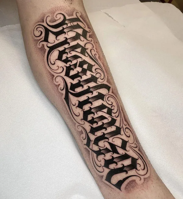 Chicano Tattoo Lettering 2
