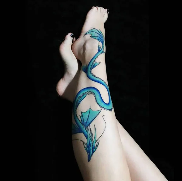 Chinese water dragon tattoo 1
