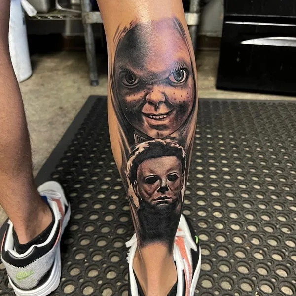 Chucky Michael Myers tattoo