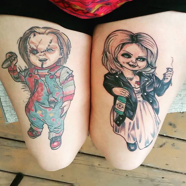 Chucky and Tiffany tattoo