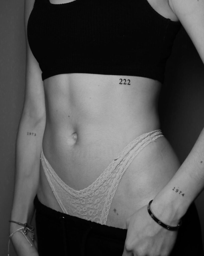Classy 222 Rib Tattoo, a Subtle Yet Meaningful Design: Rib Embrace 