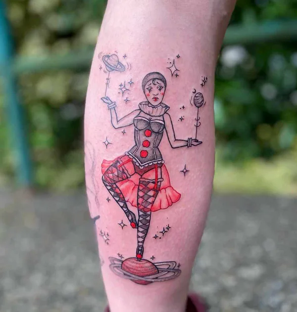 Clown Girl Tattoo 1