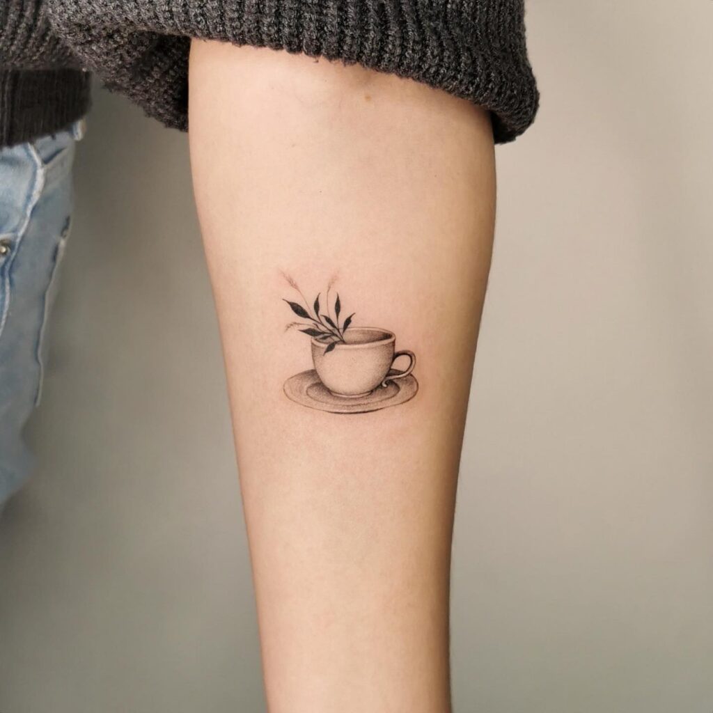 Coffee Plant Tattoo on Hand