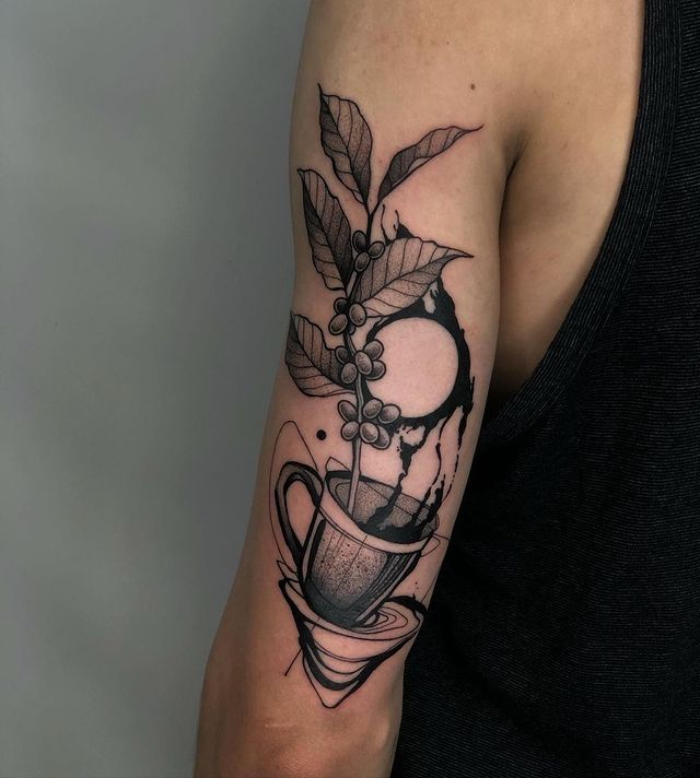 Coffee Plant Tattoo on the Back of Your Hand