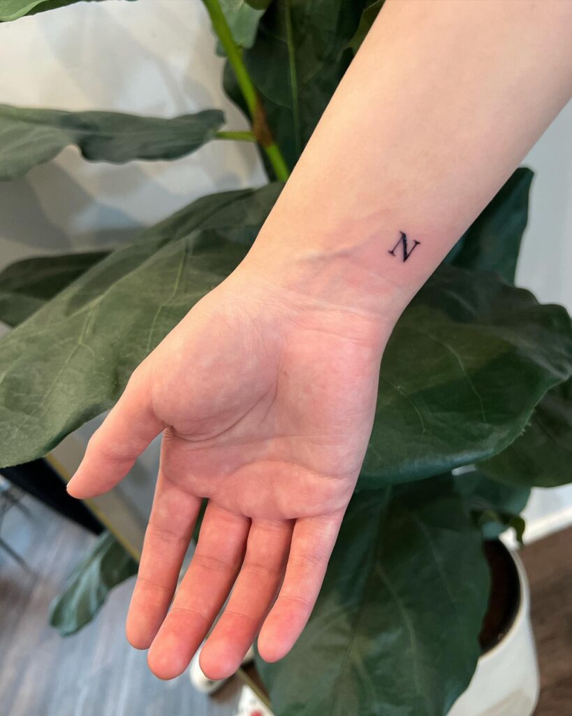 Cool 'N' Letter Tattoo on the Side of the Wrist: Wrist Wonder