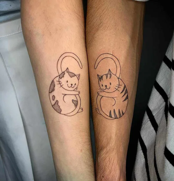 Couple Cat Tattoo 1