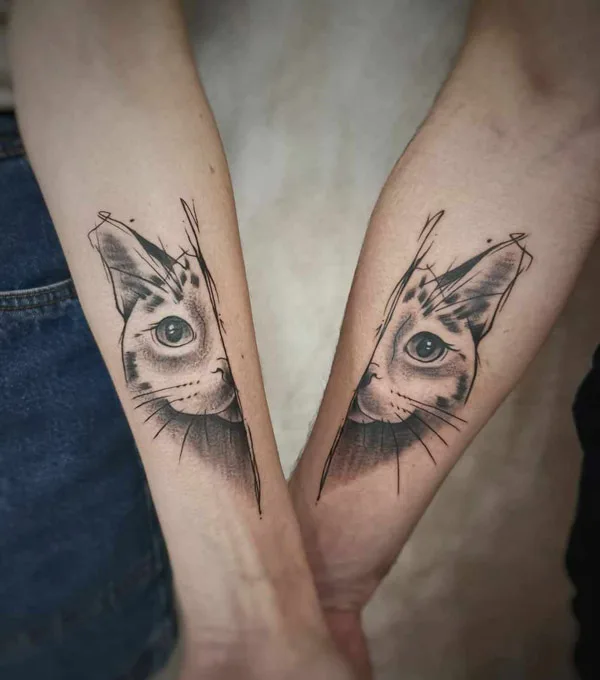 Couple Cat Tattoo 2