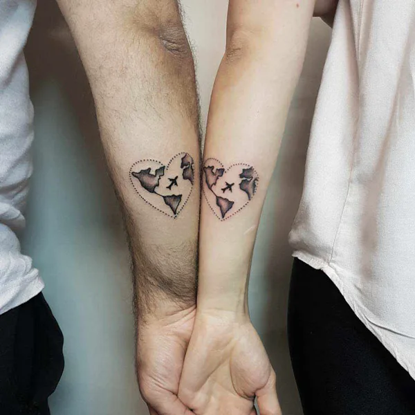 Couple Heart Tattoo 1