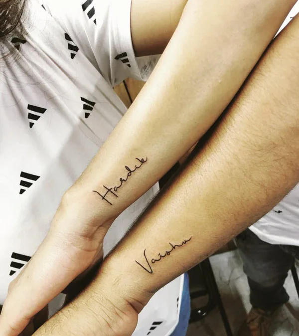 Couple Names Tattoo 1