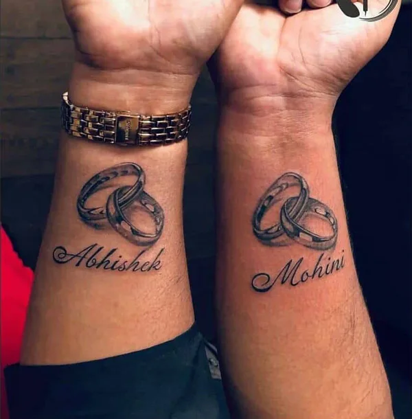 Couple Names Tattoo 2