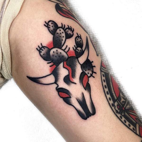 Cow Skull Tattoo 1