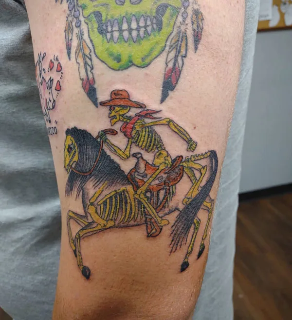 Cowboy Skeleton Tattoo 2
