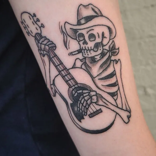 Cowboy Skeleton Tattoo 2