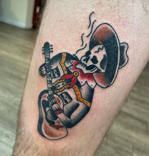 Cowboy Skeleton Tattoo 3