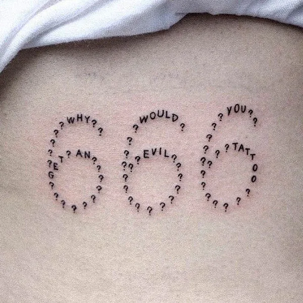 Creative 666 tattoo