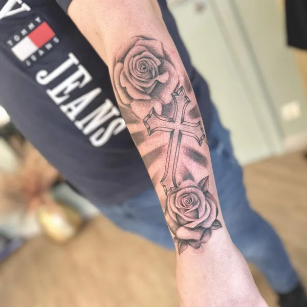 Cross Forearm Tattoo 1