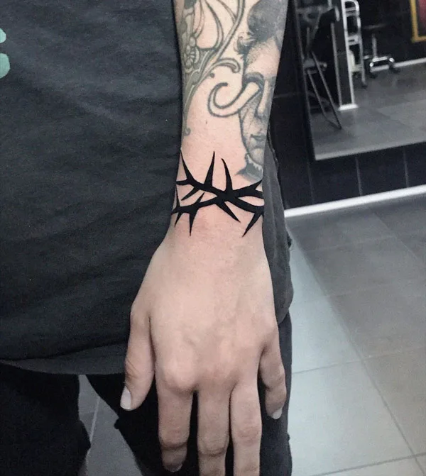 Crown of Thorns Wrist Tattoo 1