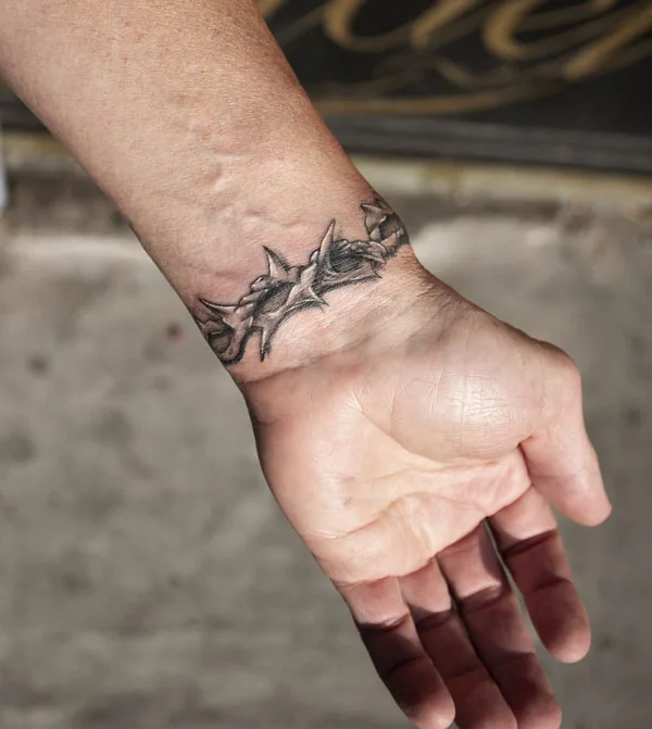 Crown of Thorns Wrist Tattoo 2