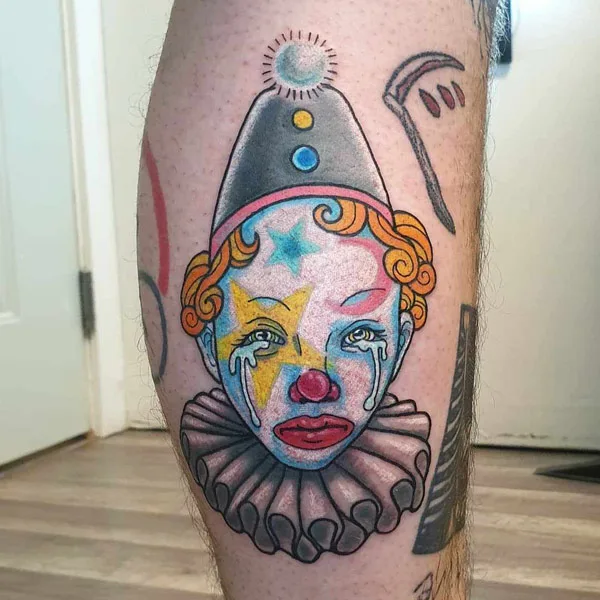 Crying Clown Tattoo 1