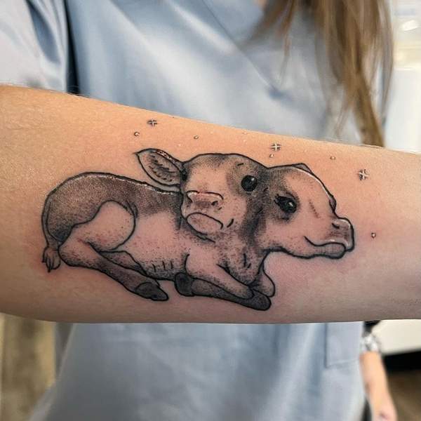 Cute Cow Tattoo 1