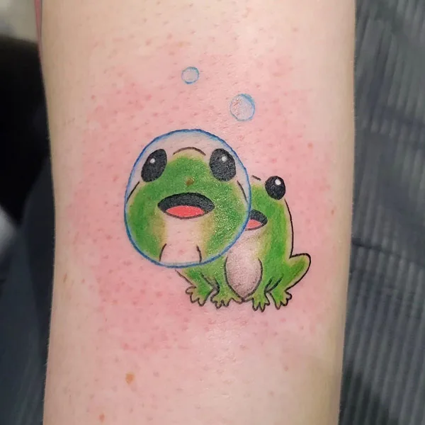 Cute Frog Tattoo 3