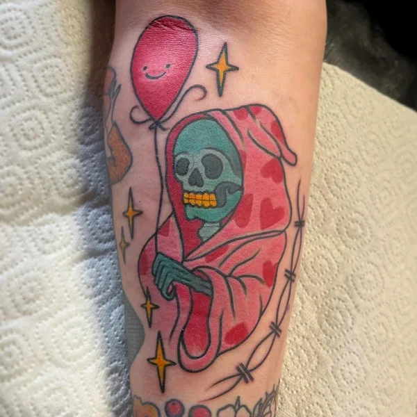 Cute Grim Reaper Tattoo 2