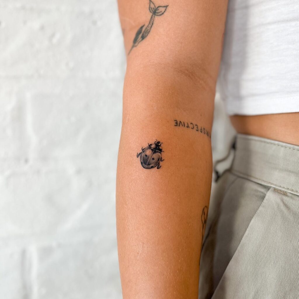 Cute Minimal Ladybug Arm Tattoo Adorable Ink for Girls
