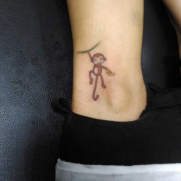 Cute Monkey Tattoo 2