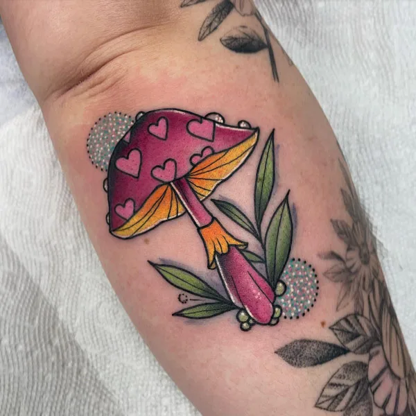 Cute Mushroom Tattoo 1