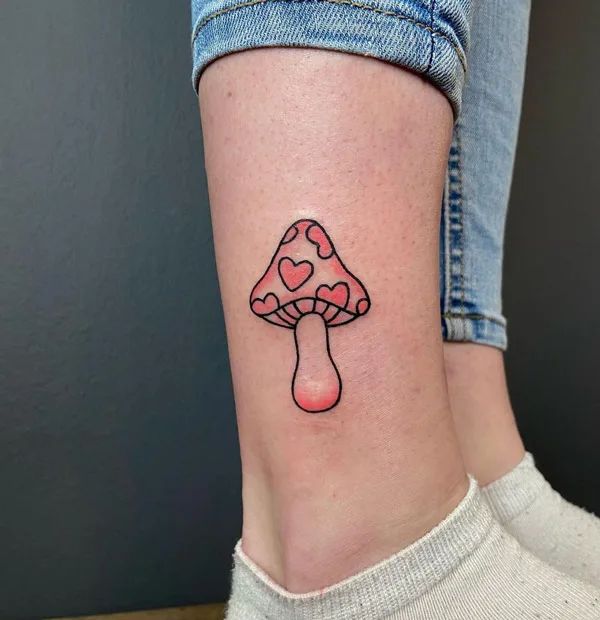 Cute Mushroom Tattoo 2