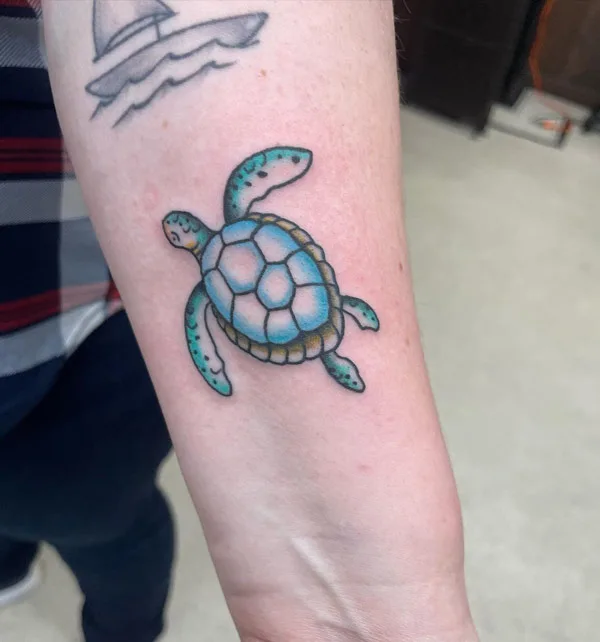 Cute Sea Turtle Tattoo