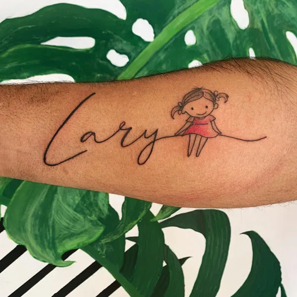 Daughter name tattoo