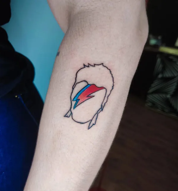 David Bowie lightning bolt tattoo 1