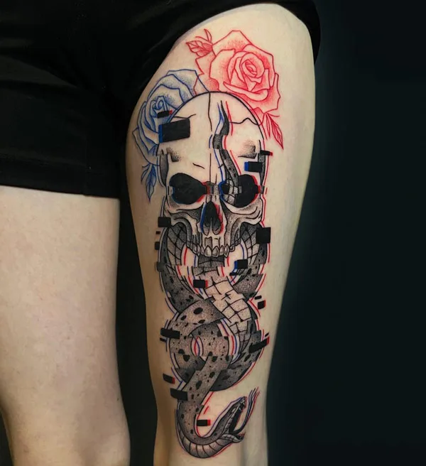 Death Eater Floral Tattoo 2