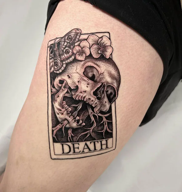 Death Tarot Card Tattoo 1