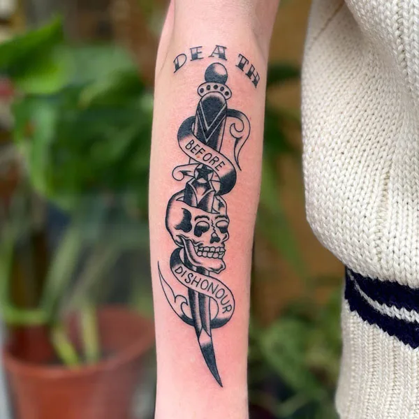 Death before dishonor tattoo 1