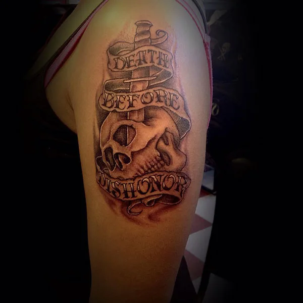 Death before dishonor tattoo 14