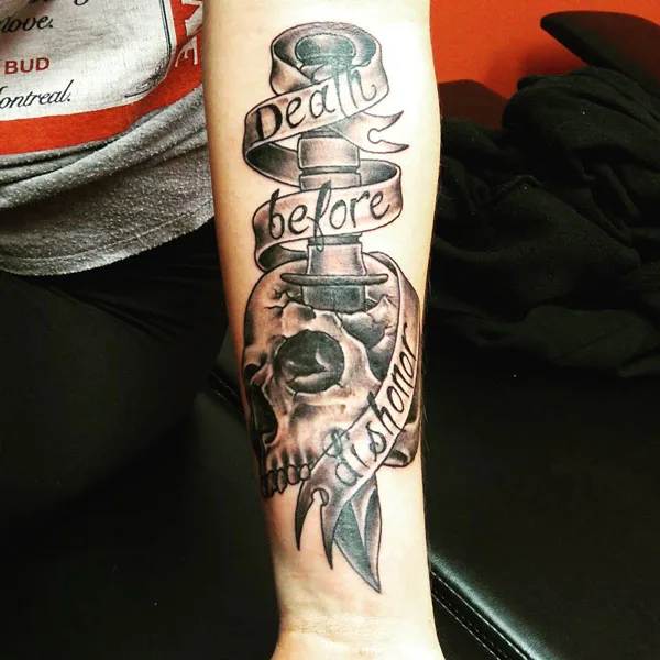 Death before dishonor tattoo 16