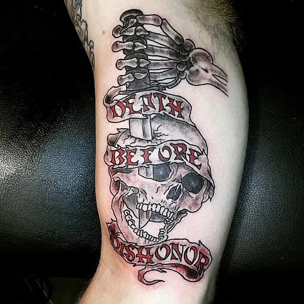 Death before dishonor tattoo 17