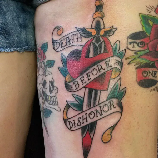Death before dishonor tattoo 20