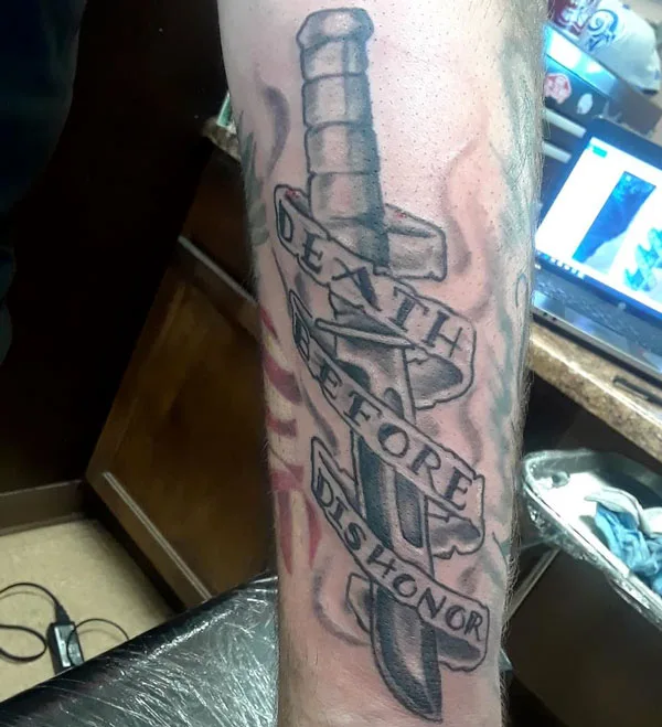 Death before dishonor tattoo 27