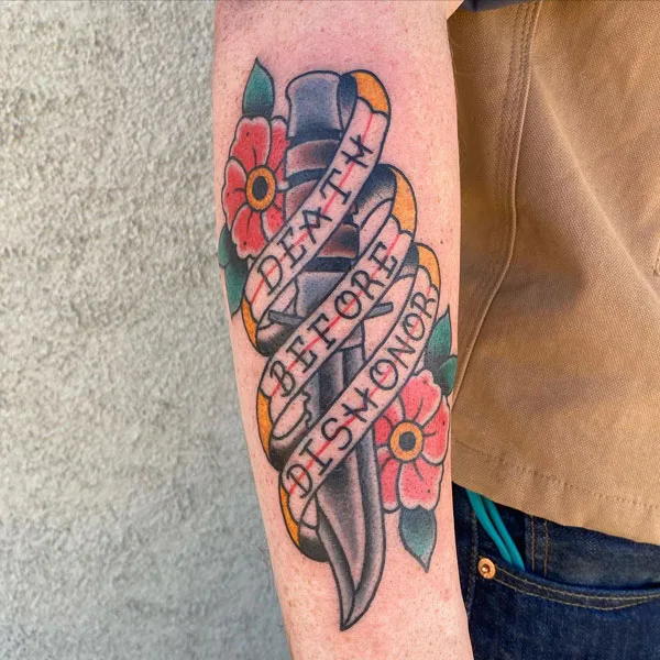 Death before dishonor tattoo 29