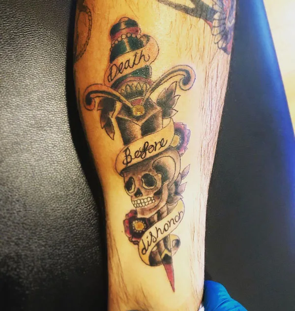 Death before dishonor tattoo 32