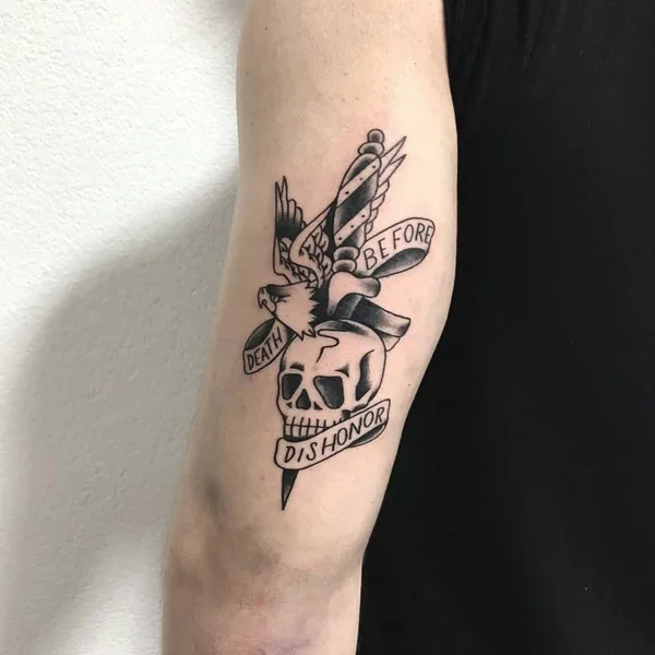 Death before dishonor tattoo 35