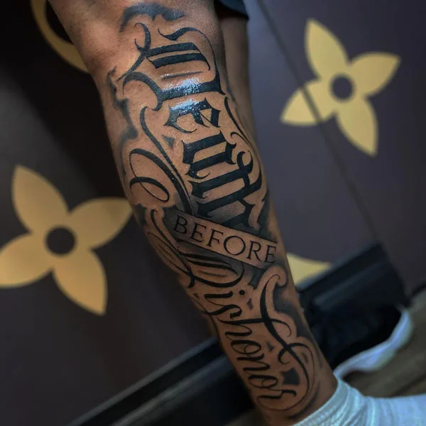Death before dishonor tattoo 39