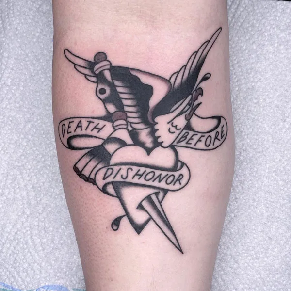 Death before dishonor tattoo 41