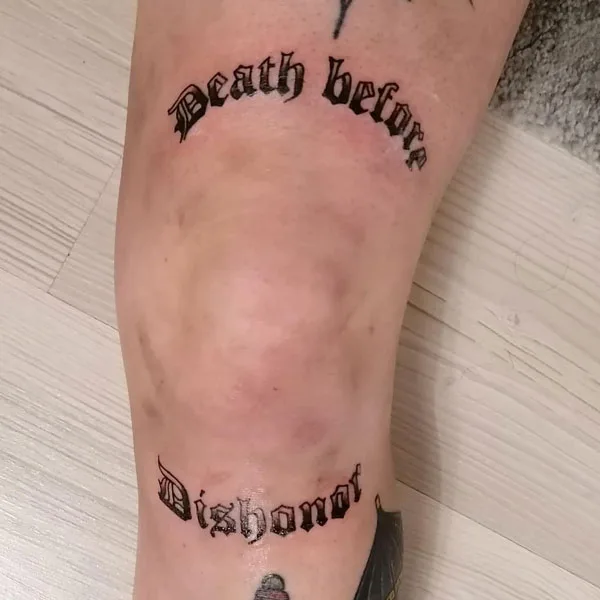 Death before dishonor tattoo 43