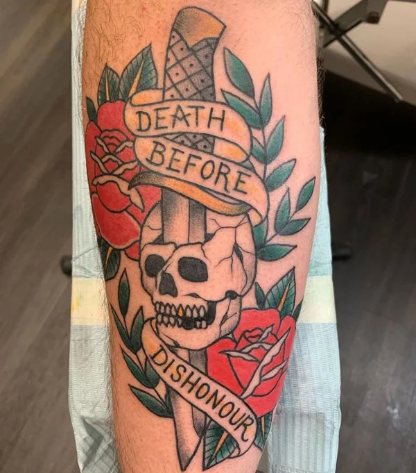 Death before dishonor tattoo 44