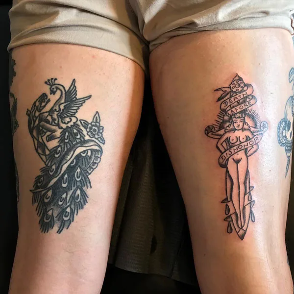 Death before dishonor tattoo 45